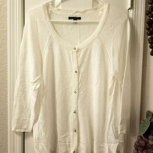 American Eagle cream cropped cardigan